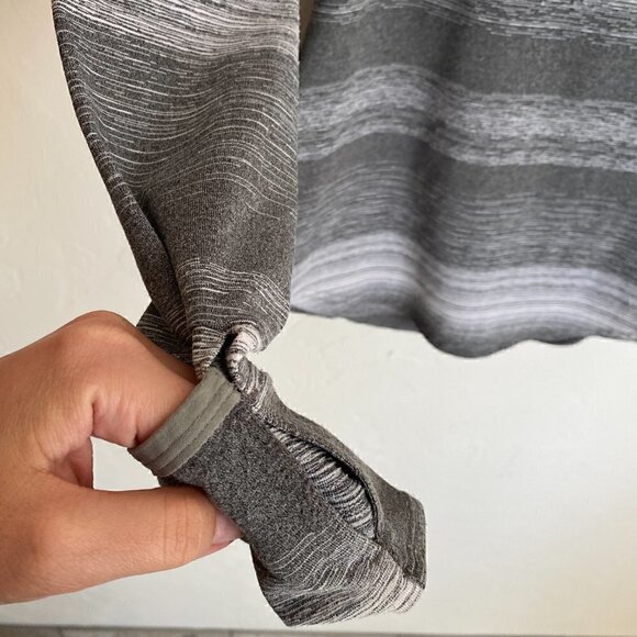 Marmot Hooded Running Pullover Gray Stripe XS - Picture 3 of 11